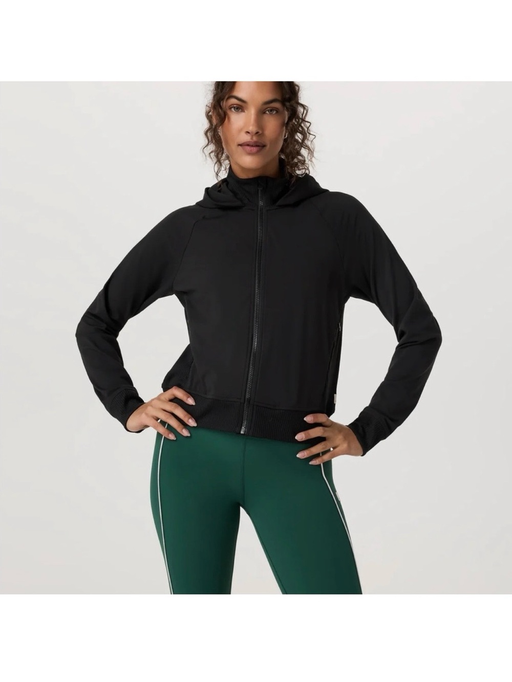 Vuori Daily Jacket - Black Hooded Zip Jacket